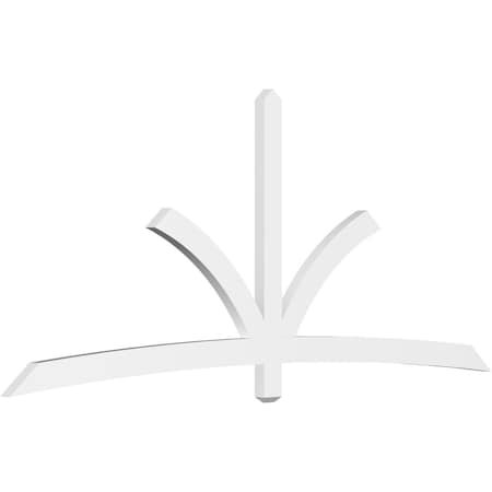 Ekena Millwork Davenport Architectural Grade PVC Gable Bracket, 108"W x 45"H x 2"D x 4"F, 10/12 Pitch GBP108X45X0204DAV00